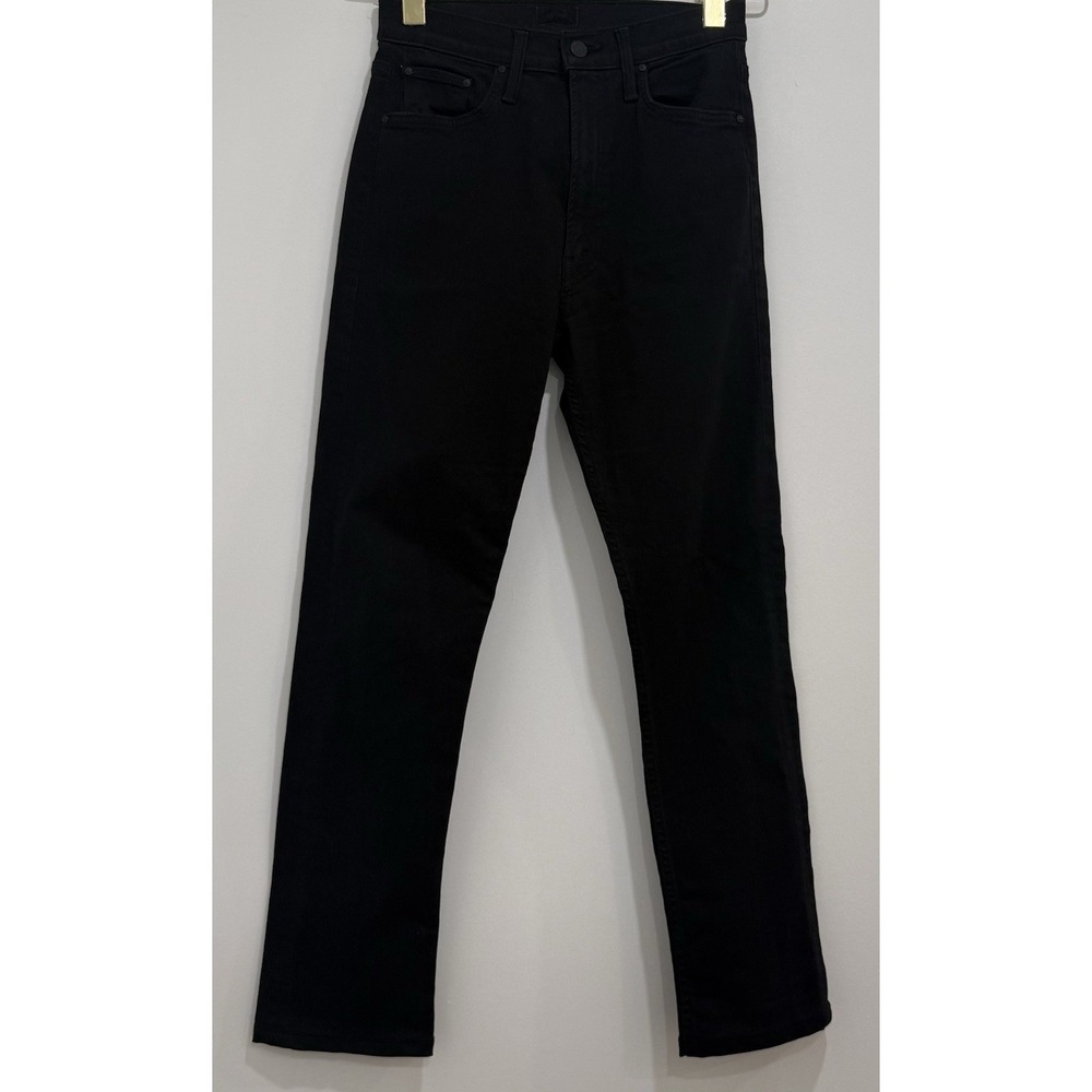 MOTHER Slim Ankle Crop Jeans in Black